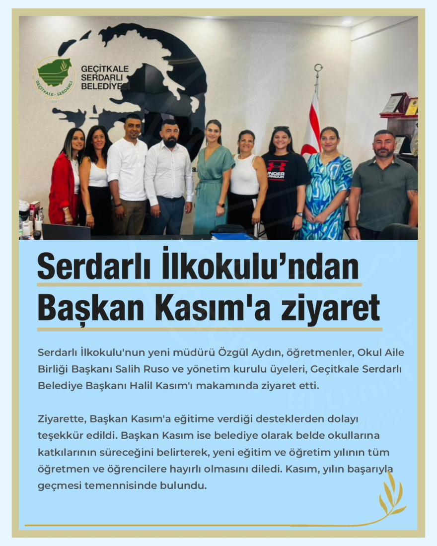 SERDARLI İLKOKULU’NDAN BAŞKAN KASIM’A ZİYARET