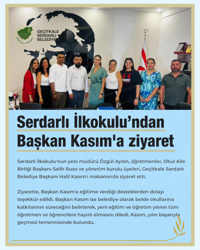 SERDARLI İLKOKULU’NDAN BAŞKAN KASIM’A ZİYARET