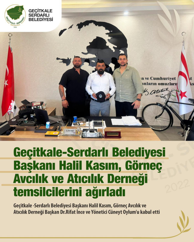 BAŞKAN KASIM, GÖRNEÇ AVCILIK VE ATICILIK DERNEĞİ TEMSİLCİLERİNİ AĞIRLADI