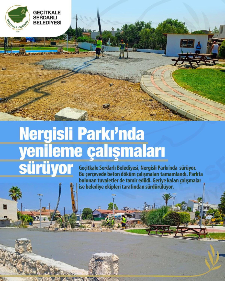 NERGİSLİ PARKI’NDA YENİLEME ÇALIŞMALARI SÜRÜYOR!