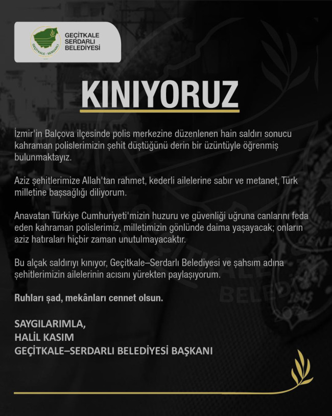 BAŞKAN KASIM&#039;DAN KINAMA MESAJI