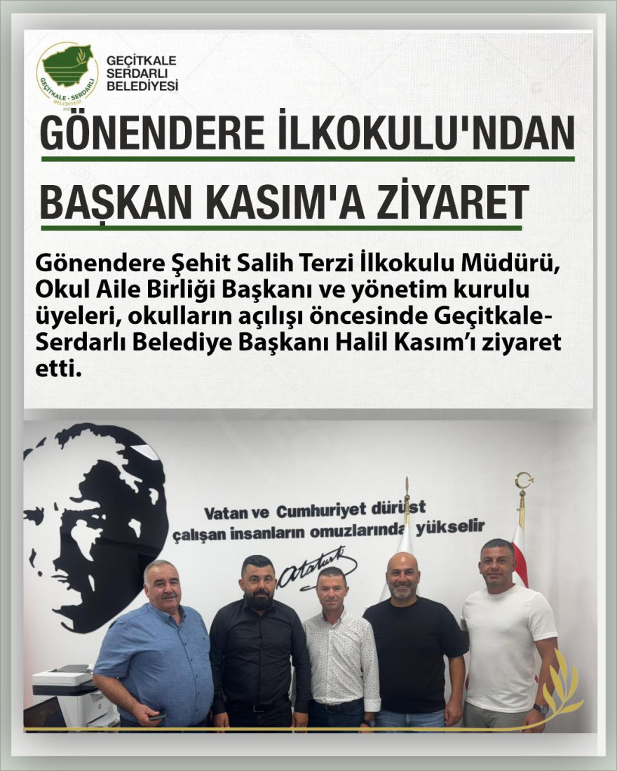 GÖNENDERE İLKOKULU&#039;NDAN BAŞKAN KASIM&#039;A ZİYARET