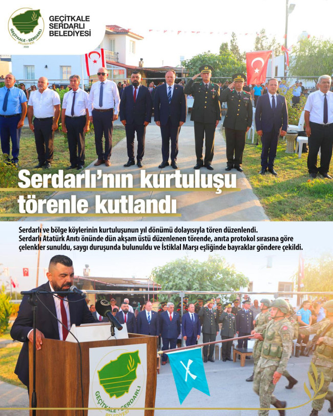 SERDARLI&#039;NIN KURTULUŞU TÖRENLE KUTLANDI