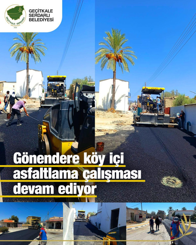 GÖNENDERE KÖY İÇİ ASVALTLAMA ÇALIŞMASI DEVAM EDİYOR